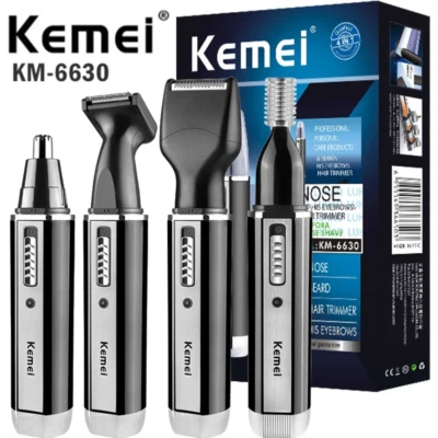 Kemei 4IN1 Beard Trimmer Nose Eyebrow Hair Clippers Shaver Set for Men KM-6630 - Image 1 of 4