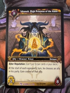 Juego de cartas coleccionables World of Warcraft Legión 217/319 Ishanah, Alta Sacerdotisa del Aldor - Imagen 1 de 2