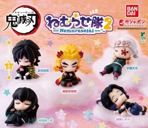 Demon slayer nemurasetai Figure complete set 5 Capsule Toy Gacha NEW - Picture 1 of 2