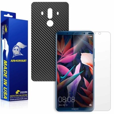 ArmorSuit Huawei Mate 10 Pro Screen Protector + Black Carbon Fiber Skin USA - Image 1 of 4