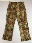 Cabelas Pants Mens 38X36 Green Camo Soft Polyester Cargo Hunting Brush Read
