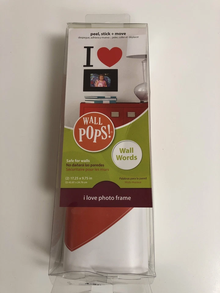 Wall Pops! Wall Words Safe For Walls I Love Photo Frame Peel Stick Move - Изображение 1 из 4