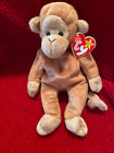 New Retired Bongo The Tan Brown Monkey Ty Beanie Baby Plush Stuffed Animal