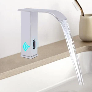 Automatische Infrarot Sensor Wasserfall Heißes & Kaltes Wasser Wasserhahn 0-80°C - Bild 1 von 19