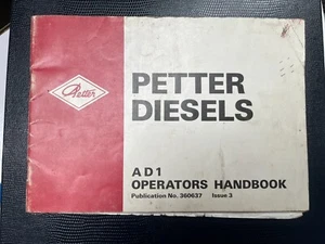 Petter Diesel AD1 - Manuale Operatori - pubblicazione n. 360637 numero 3 - Foto 1 di 2