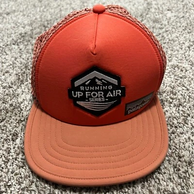 Patagonia Hat Mesh Cap Coral Pink Duckbill Trucker Running Up For Air Series Foto 1 de 4