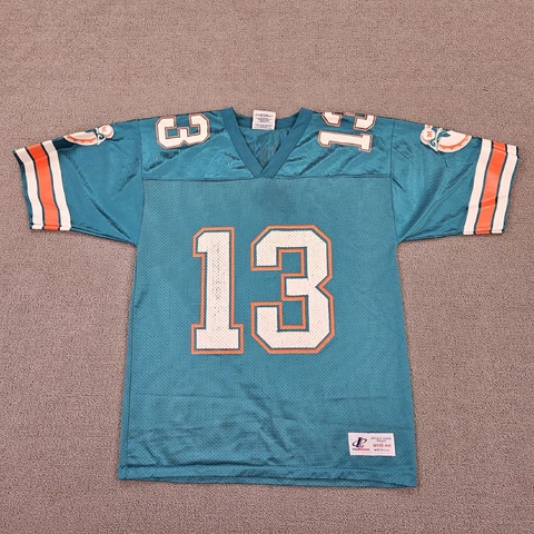 Vintage Dan Marino Jersey Logo Athletic Miami Dolphins #13 Mens Size Medium Teal Cover