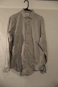 VNTG Calvin Klein Steel Plus Slim Fit Stretch Bügelfrei Herren 16 34/35 Grau - Bild 1 von 7