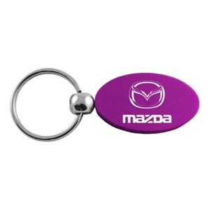 Llavero y llavero Mazda - Llavero de metal de aluminio - púrpura ovalado - Imagen 1 de 3