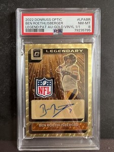 2022 Donruss Optic BEN ROETHLISBERGER GOLD VINYL 1/1 Auto NFL Shield Patch 