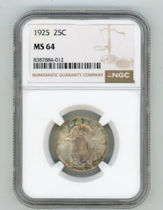 1925 STANDING LIBERTY 25C MS 64 NGC - Picture 1 of 4