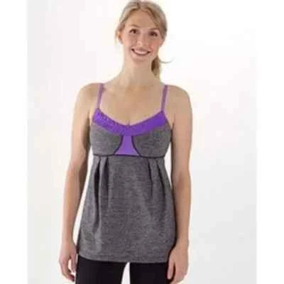 Camiseta sin mangas Lululemon Yogi Dance 4 Power púrpura jaspeado gris carbón talla 4 Foto 1 de 4