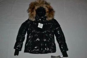 AUTHENTIC SAM. NEW YORK GIRLS BLAKE DOWN JACKET JET BLACK SIZE 4 - Picture 1 of 4