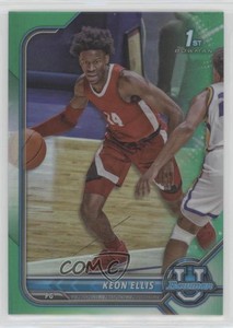 2021-22 Bowman University Aqua Refractor /250 Keon Ellis #75