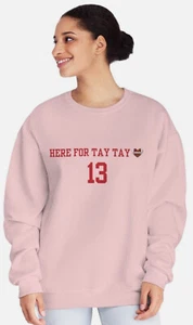 HERE FOR TAY TAY 13, Unisex NuBlend® Crewneck Sweatshirt, TAYLOR SHIRT, GIFT - Picture 1 of 45