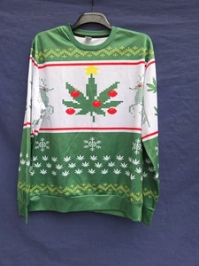 Mens Light Weig Christmas Sweatshirt Jumper SIZE XLarge Pit 2 Pit 65 cm  Ex CON  - Picture 1 of 6