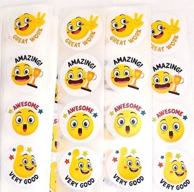 25 pegatinas emoji pequeñas "buen trabajo"/libros de recortes/artesanías/diarios/diario/1 pulgada Foto 1 de 4