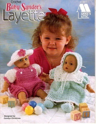 ANNIE'S ATTIC CROCHET BABY SYNDEE'S LAYETTE 8 DESIGNS - Image 1 of 2