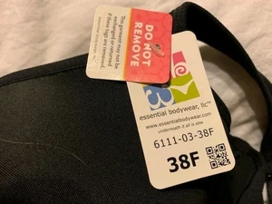 Essential Body Wear Black Bra 38F - Picture 1 of 3
