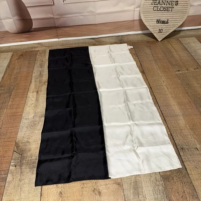 Bufanda Chicos 100% seda blanco y negro Foto 1 de 4