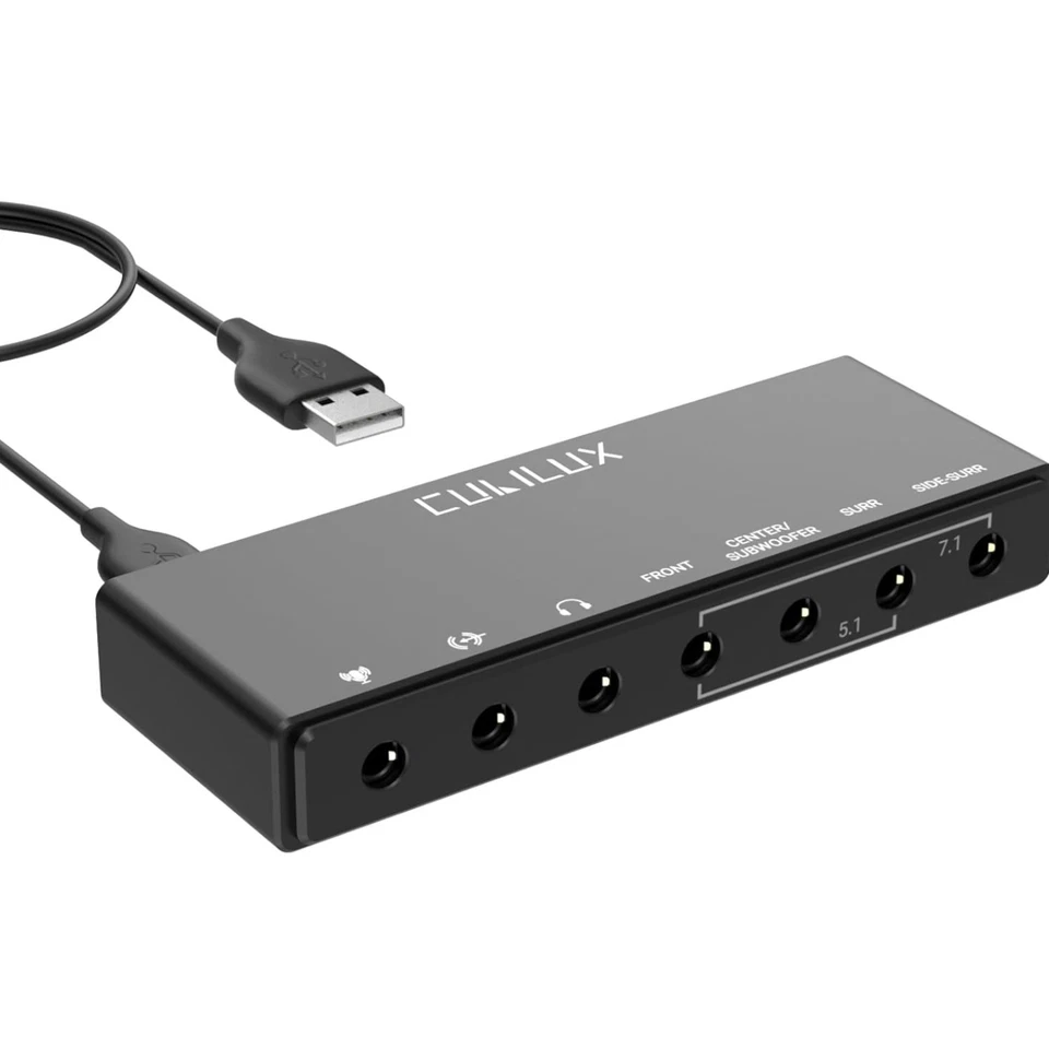 Cubilux 7.1 USB Surround Sound Card – Hochauflösendes Audio für Gaming & Mult... - Bild 1 von 1