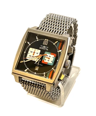 Мужские часы с хронографом Invicta S1 Rally 47244 Monaco Racer сетка нержавеющая квадратная - Изображение 1 из 4