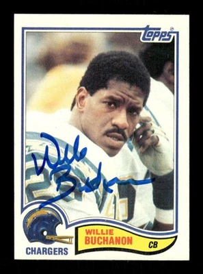 1982 Topps  227 Willie Buchanan  signed auto autograph blue sharpie very tough   - Image 1 of 2