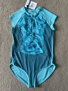 Athleta Girl One Piece Bathing Suit Size XXL/16 Front Zip NWT - Picture 1 of 7