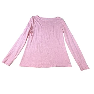 J.Crew Factory Store Women Pink Long Sleeve T-Shirt Large - Picture 1 of 4