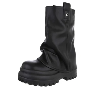 Zapatos de moto de mujer con caña plegable diseño Ital 3074 en negro - Imagen 1 de 12