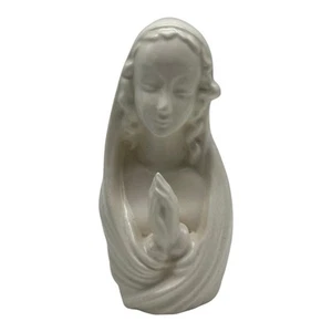 Vintage Ceramic Blessed Virgin Mary Praying Hands 5” Tall Standing Bust Figurine - Picture 1 of 8