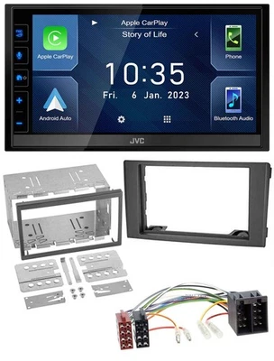 JVC DAB Bluetooth MP3 USB 2DIN Autoradio für Iveco Daily 06-14 schwarz - Bild 1 von 4