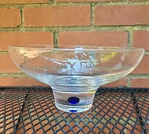 Vintage Orrefors Intermezzo Blue Console Bowl Excellent Condition - Picture 1 of 8