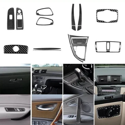 20Pcs Carbon Fiber Full Interior Kit Cover Trim For BMW 1 Series E82 E88 2008-13 - image 1 of 4