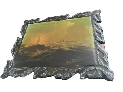 Jesus Walk on Water Framed Wall Art Epoxy Resin 16”X20” - Image 1 of 4