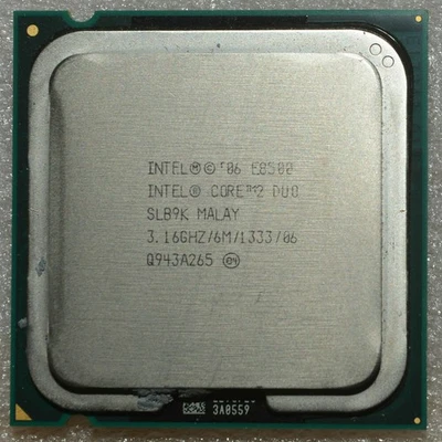 Intel Core 2 Duo E8500 CPU SLB9K 2 Threads 6M/1333/3.16GHz Socket 775 Processor - Image 1 of 4
