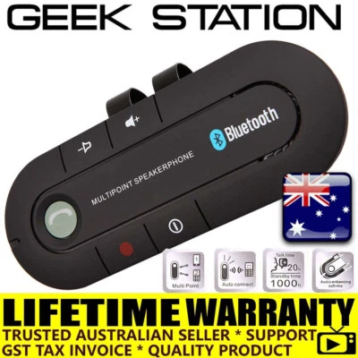 Wireless Bluetooth HandsFree Speaker Car Kit for Mobile Phone Clips Sun Visor  - image 1 of 4