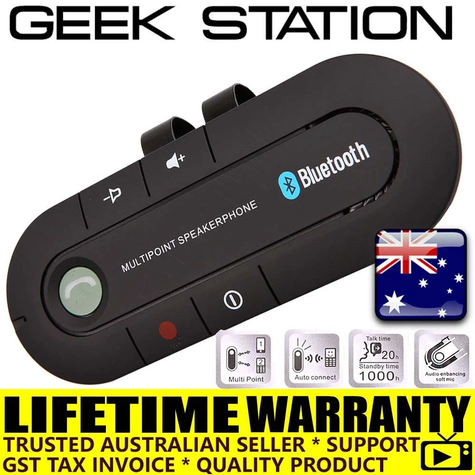 Kit de altavoz manos libres inalámbrico Bluetooth para automóvil para clips de teléfono móvil parasol  Foto 1 de 4