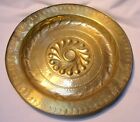 1600'S GERMAN BAROQUE BRASS ALMS DISH WITH INSCRIPTION - 16 1/4" - BEST OFFER!!!