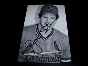 Tarjeta postal de béisbol autografiada por John Stuper de los Cardenales de San Luis 100 % auténtica - Imagen 1 de 1