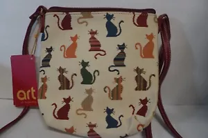 Signare Tapestry Cheeky Cat Crossbody Sling Bag - Inventory Reduction Sale - Picture 1 of 4