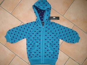 (C730) Little Marc Jacobs Girls Kapuzen Sweatjacke + Ballonärmel & Herzen gr.104 - Picture 1 of 3