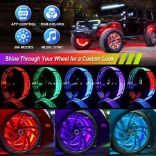 4x15.5'' RGB Wheel Ring Lights LED Light For Truck Car Rim Lights Bluetooth APP