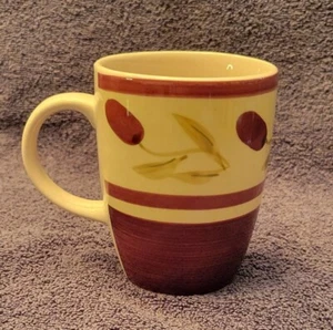MULBERRY Home Collection Hand Painted Fruit Vine 10 oz Coffee Mug - Picture 1 of 8