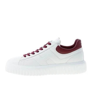 Hogan men's shoes sneakers H-STRIPES tassel white and burgundy HXM6450FC60QZB01OK - Picture 1 of 7