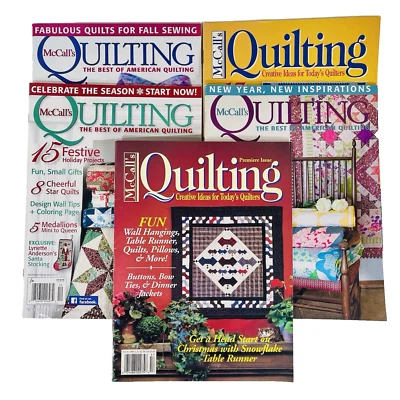 McCall’s Quilting Magazines Lot of 5 – RARE Premiere Issue + Holiday Issue - Image 1 of 4