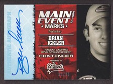 2010 Wheels Main Event NASCAR Marks Autograph Blue Brian Ickler 35/35 AUTO