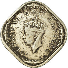 [#753266] Moneta, INDIE BRYTYJSKIE, George VI, 2 Annas, 1940, EF(40-45), Miedź-N