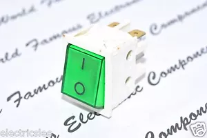 1pcs Dreefs T105 2Wi Xii 16A/250VAC ON-OFF Green Light Rocker Switch - Picture 1 of 6