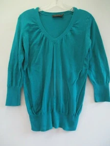 The Limited Damen Gr. M Baumwolle einfarbig blau 3/4 Arm Strickbluse - Bild 1 von 12